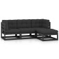 vidaXL Set Divani da Giardino 4 pz con Cuscini Legno Massello Pino vidaXL Set Divani da Giardino 4 pz con Cuscini Legno Massello Pino