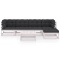 vidaXL Set Divani da Giardino 6 pz con Cuscini Legno Massello di Pino vidaXL Set Divani da Giardino 6 pz con Cuscini Legno Massello di Pino