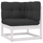 vidaXL Set Divani da Giardino 4 pz con Cuscini Legno Massello Pino vidaXL Set Divani da Giardino 4 pz con Cuscini Legno Massello Pino