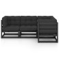 vidaXL Set Divani da Giardino 4 pz con Cuscini Legno Massello Pino vidaXL Set Divani da Giardino 4 pz con Cuscini Legno Massello Pino