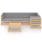 vidaXL Set Divani da Giardino 6 pz con Cuscini Legno Massello di Pino vidaXL Set Divani da Giardino 6 pz con Cuscini Legno Massello di Pino