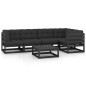 vidaXL Set Divani da Giardino 6 pz con Cuscini Legno Massello di Pino vidaXL Set Divani da Giardino 6 pz con Cuscini Legno Massello di Pino