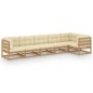 vidaXL Set Divani da Giardino 6 pz con Cuscini Legno Massello di Pino vidaXL Set Divani da Giardino 6 pz con Cuscini Legno Massello di Pino