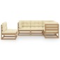vidaXL Set Divani da Giardino 5 pz con Cuscini Legno Massello di Pino