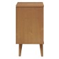 vidaXL Comodino Marrone MOLDE 40x35x65 cm in Legno Massello di Pino vidaXL Comodino Marrone MOLDE 40x35x65 cm in Legno Massello di Pino