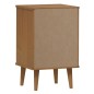 vidaXL Comodino Marrone MOLDE 40x35x65 cm in Legno Massello di Pino vidaXL Comodino Marrone MOLDE 40x35x65 cm in Legno Massello di Pino