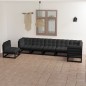 vidaXL Set Divani da Giardino 7 pz con Cuscini Legno Massello di Pino vidaXL Set Divani da Giardino 7 pz con Cuscini Legno Massello di Pino
