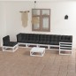 vidaXL Set Divani da Giardino 8 pz con Cuscini Legno Massello di Pino