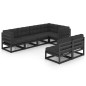 vidaXL Set Salotto Giardino 7 pz Cuscini Antracite Legno Massello Pino