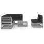 vidaXL Set Salotto Giardino 8 pz Cuscini Antracite Legno Massello Pino vidaXL Set Salotto Giardino 8 pz Cuscini Antracite Legno Massello Pino