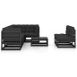 vidaXL Set Salotto Giardino 8 pz Cuscini Antracite Legno Massello Pino vidaXL Set Salotto Giardino 8 pz Cuscini Antracite Legno Massello Pino