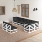 vidaXL Set Divani da Giardino 8 pz con Cuscini Legno Massello di Pino vidaXL Set Divani da Giardino 8 pz con Cuscini Legno Massello di Pino