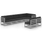 vidaXL Set Salotto Giardino 8 pz Cuscini Antracite Legno Massello Pino vidaXL Set Salotto Giardino 8 pz Cuscini Antracite Legno Massello Pino