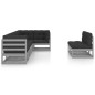 vidaXL Set Salotto Giardino 8 pz Cuscini Antracite Legno Massello Pino vidaXL Set Salotto Giardino 8 pz Cuscini Antracite Legno Massello Pino