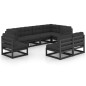 vidaXL Set Divani da Giardino 8 pz con Cuscini Legno Massello di Pino vidaXL Set Divani da Giardino 8 pz con Cuscini Legno Massello di Pino