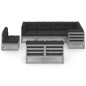 vidaXL Set Divani da Giardino 9 pz con Cuscini Legno Massello di Pino vidaXL Set Divani da Giardino 9 pz con Cuscini Legno Massello di Pino