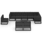 vidaXL Set Salotto Giardino 10pz Cuscini Antracite Legno Massello Pino