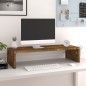 Supporto per Monitor Rovere Fumo 60x23,5x12cm Legno Multistrato Supporto per Monitor Rovere Fumo 60x23,5x12cm Legno Multistrato