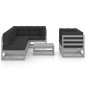vidaXL Set Divani da Giardino 8 pz con Cuscini Legno Massello Pino vidaXL Set Divani da Giardino 8 pz con Cuscini Legno Massello Pino