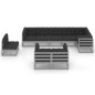 vidaXL Set Salotto Giardino 9 pz Cuscini Antracite Legno Massello Pino