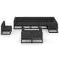 vidaXL Set Salotto Giardino 9 pz Cuscini Antracite Legno Massello Pino vidaXL Set Salotto Giardino 9 pz Cuscini Antracite Legno Massello Pino