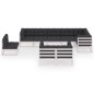 vidaXL Set Salotto Giardino 10pz Cuscini Antracite Legno Massello Pino