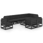 vidaXL Set Divani da Giardino 10 pz con Cuscini Legno Massello di Pino