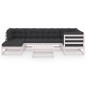 vidaXL Set Salotto Giardino 7 pz Cuscini Antracite Legno Massello Pino vidaXL Set Salotto Giardino 7 pz Cuscini Antracite Legno Massello Pino