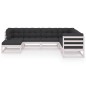 vidaXL Set Divani da Giardino 7 pz con Cuscini Legno Massello di Pino vidaXL Set Divani da Giardino 7 pz con Cuscini Legno Massello di Pino