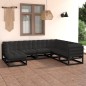 vidaXL Set Salotto Giardino 7 pz Cuscini Antracite Legno Massello Pino vidaXL Set Salotto Giardino 7 pz Cuscini Antracite Legno Massello Pino