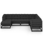 vidaXL Set Salotto Giardino 7 pz Cuscini Antracite Legno Massello Pino vidaXL Set Salotto Giardino 7 pz Cuscini Antracite Legno Massello Pino