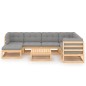 vidaXL Set Divani da Giardino 8 pz con Cuscini Legno Massello di Pino vidaXL Set Divani da Giardino 8 pz con Cuscini Legno Massello di Pino