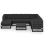 vidaXL Set Salotto Giardino 8 pz Cuscini Antracite Legno Massello Pino vidaXL Set Salotto Giardino 8 pz Cuscini Antracite Legno Massello Pino