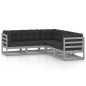 vidaXL Set Divani da Giardino 5 pz con Cuscini Legno Massello di Pino vidaXL Set Divani da Giardino 5 pz con Cuscini Legno Massello di Pino