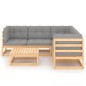 vidaXL Set Divani Giardino 6 pz con Cuscini in Legno Massello di Pino vidaXL Set Divani Giardino 6 pz con Cuscini in Legno Massello di Pino