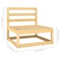 vidaXL Set Divani Giardino 6 pz con Cuscini in Legno Massello di Pino vidaXL Set Divani Giardino 6 pz con Cuscini in Legno Massello di Pino