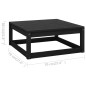 vidaXL Set Divani da Giardino 7 pz con Cuscini Massello di Pino Nero vidaXL Set Divani da Giardino 7 pz con Cuscini Massello di Pino Nero