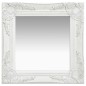 Specchio da Parete Stile Barocco 40x40 cm Bianco Specchio da Parete Stile Barocco 40x40 cm Bianco