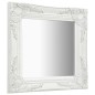 Specchio da Parete Stile Barocco 40x40 cm Bianco Specchio da Parete Stile Barocco 40x40 cm Bianco