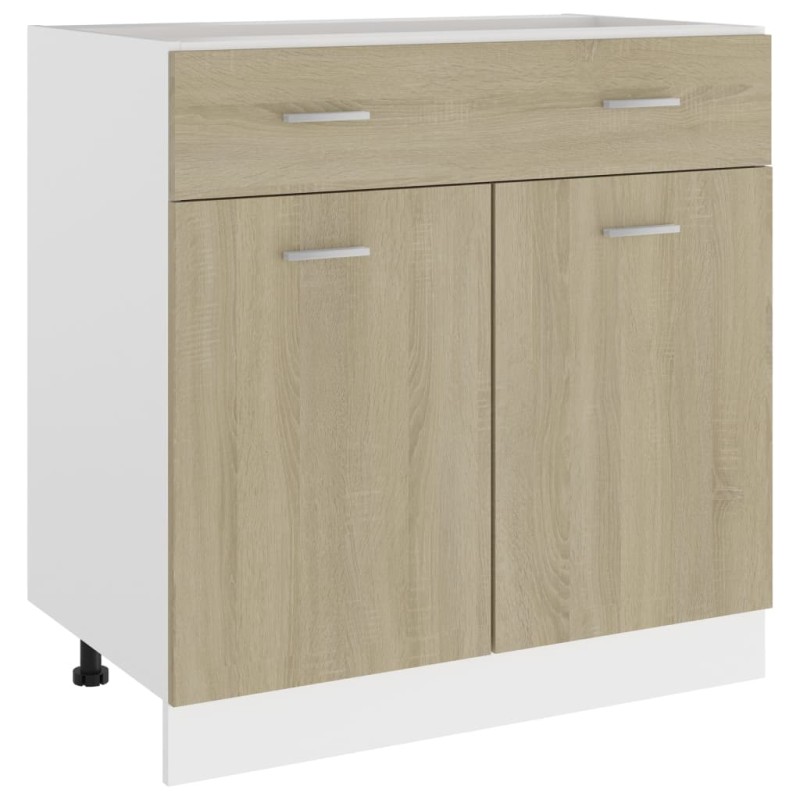 Armadio con Cassetto Rovere Sonoma 80x46x81,5 cm in Truciolato Armadio con Cassetto Rovere Sonoma 80x46x81,5 cm in Truciolato