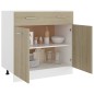 Armadio con Cassetto Rovere Sonoma 80x46x81,5 cm in Truciolato Armadio con Cassetto Rovere Sonoma 80x46x81,5 cm in Truciolato