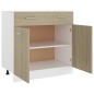 Armadio con Cassetto Rovere Sonoma 80x46x81,5 cm in Truciolato Armadio con Cassetto Rovere Sonoma 80x46x81,5 cm in Truciolato