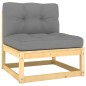 vidaXL Set Divani da Giardino 10 pz con Cuscini Legno Massello di Pino vidaXL Set Divani da Giardino 10 pz con Cuscini Legno Massello di Pino