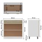 Armadio con Cassetto Rovere Sonoma 80x46x81,5 cm in Truciolato Armadio con Cassetto Rovere Sonoma 80x46x81,5 cm in Truciolato