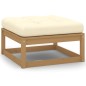 vidaXL Set Salotto Giardino e Cuscini 10 pz Legno Massello Pino Ambra