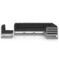 vidaXL Set Divani da Giardino 7 pz Grigio Cuscini Massello di Pino vidaXL Set Divani da Giardino 7 pz Grigio Cuscini Massello di Pino