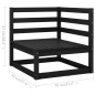 vidaXL Set Divani da Giardino 8 pz con Cuscini Massello di Pino Nero vidaXL Set Divani da Giardino 8 pz con Cuscini Massello di Pino Nero