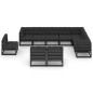 vidaXL Set Divani da Giardino 10 pz con Cuscini Massello di Pino Nero vidaXL Set Divani da Giardino 10 pz con Cuscini Massello di Pino Nero