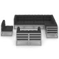 vidaXL Set Divani da Giardino 9 pz Grigio Cuscini Massello di Pino