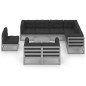 vidaXL Set Divani da Giardino 10pz con Cuscini Grigio Massello di Pino vidaXL Set Divani da Giardino 10pz con Cuscini Grigio Massello di Pino